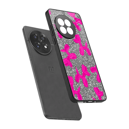 Glittery Ride sleek oneplus 13r cover with tempered glass back and TPU edges