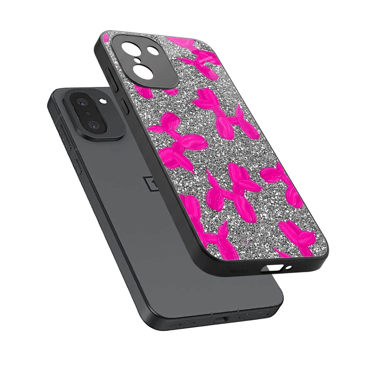 Glittery Ride sleek oneplus 15r cover with tempered glass back and TPU edges