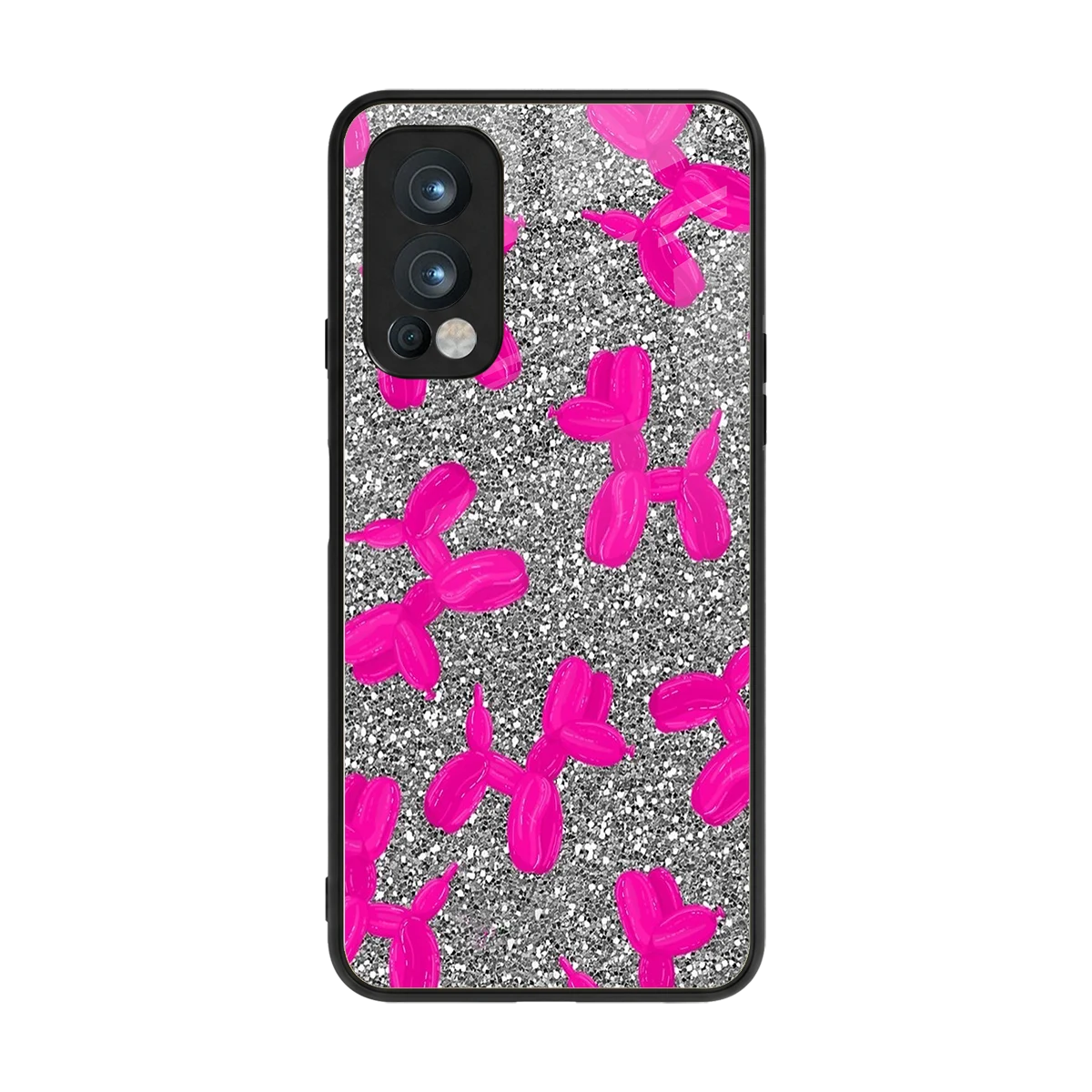 Glittery Ride back phone cover | glass case for oneplus nord 2
