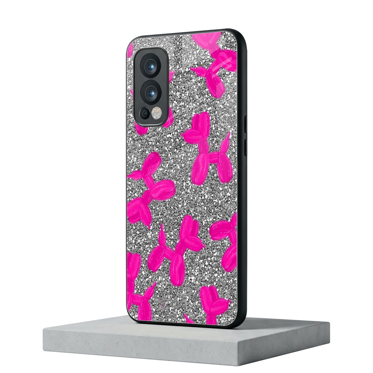 Glittery Ride oneplus nord 2 mobile cover | shockproof glass phone case