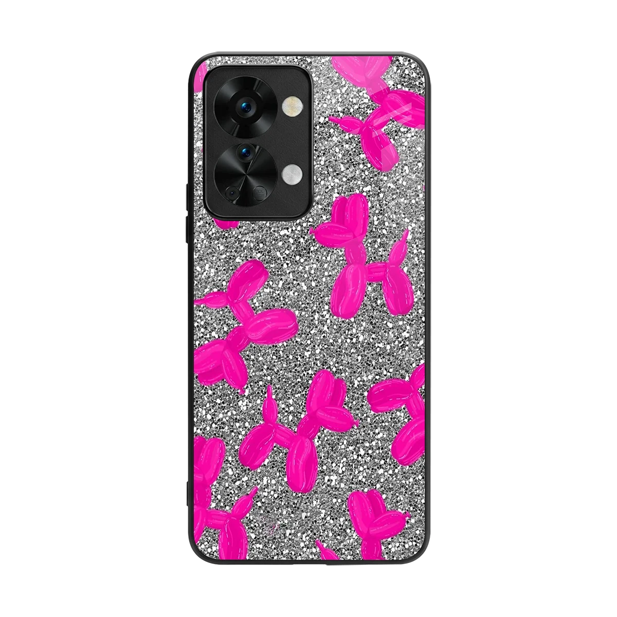 Glittery Ride back phone cover | glass case for oneplus nord 2t