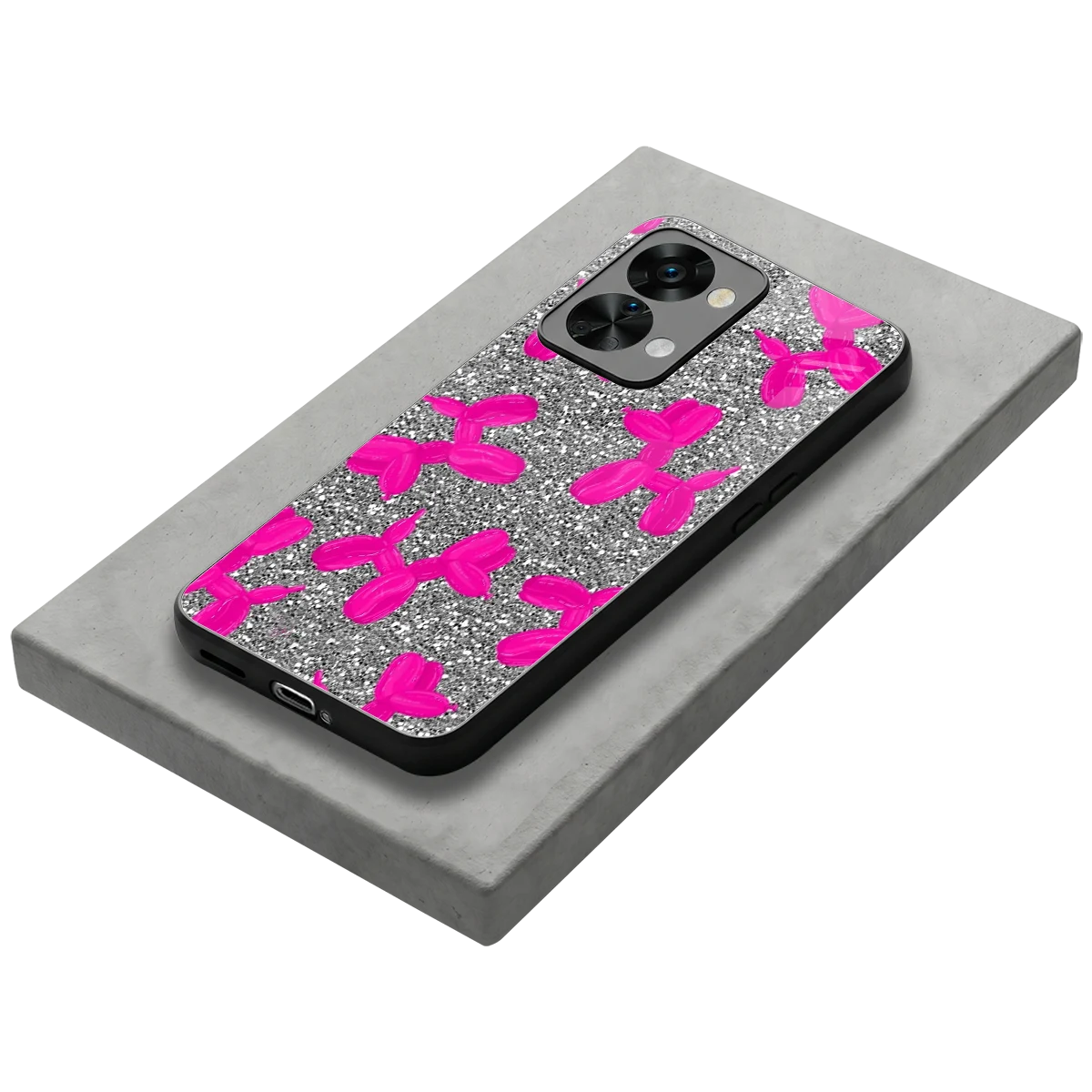 Glittery Ride stylish phone case for oneplus nord 2t | glossy glass and slim fit