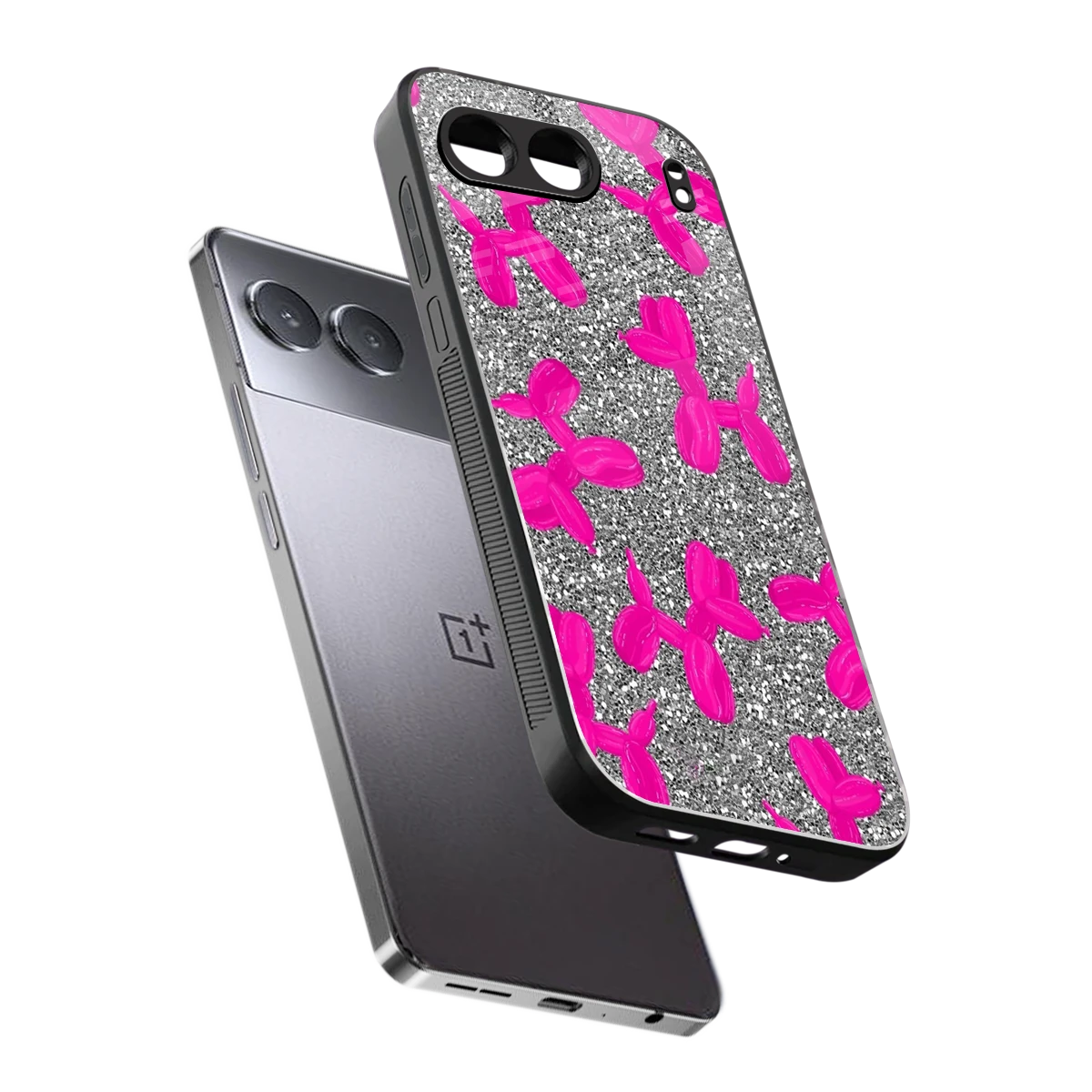 Glittery Ride sleek oneplus nord 4 cover with tempered glass back and TPU edges