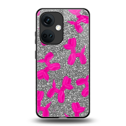 Glittery Ride back phone cover | glass case for oneplus nord ce 3