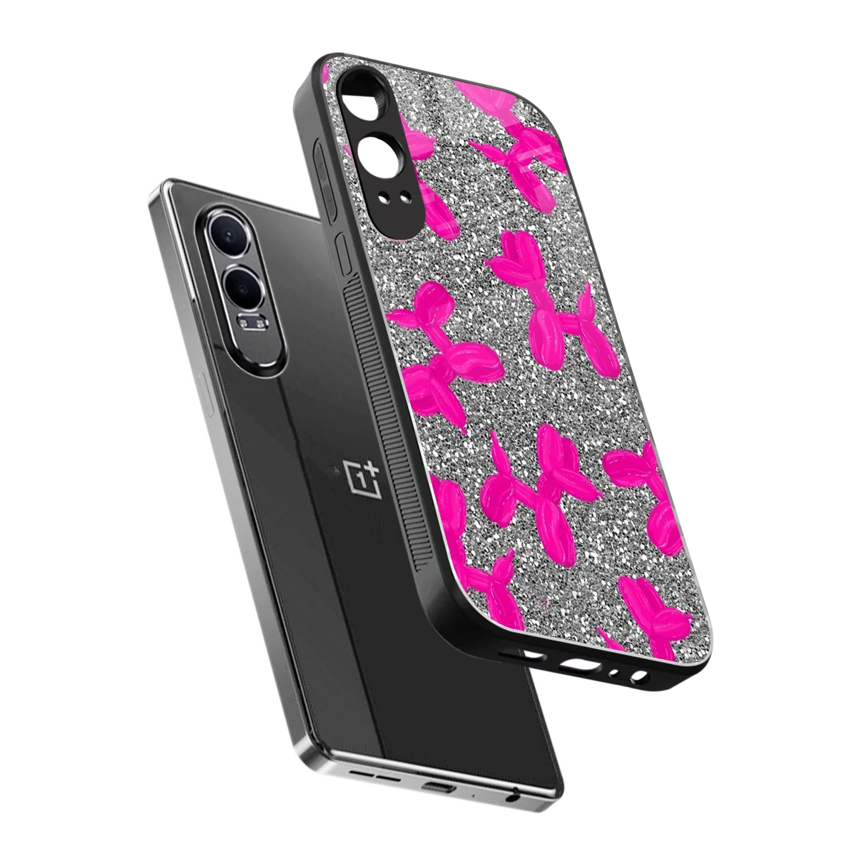 Glittery Ride sleek oneplus nord ce 4 lite cover with tempered glass back and TPU edges