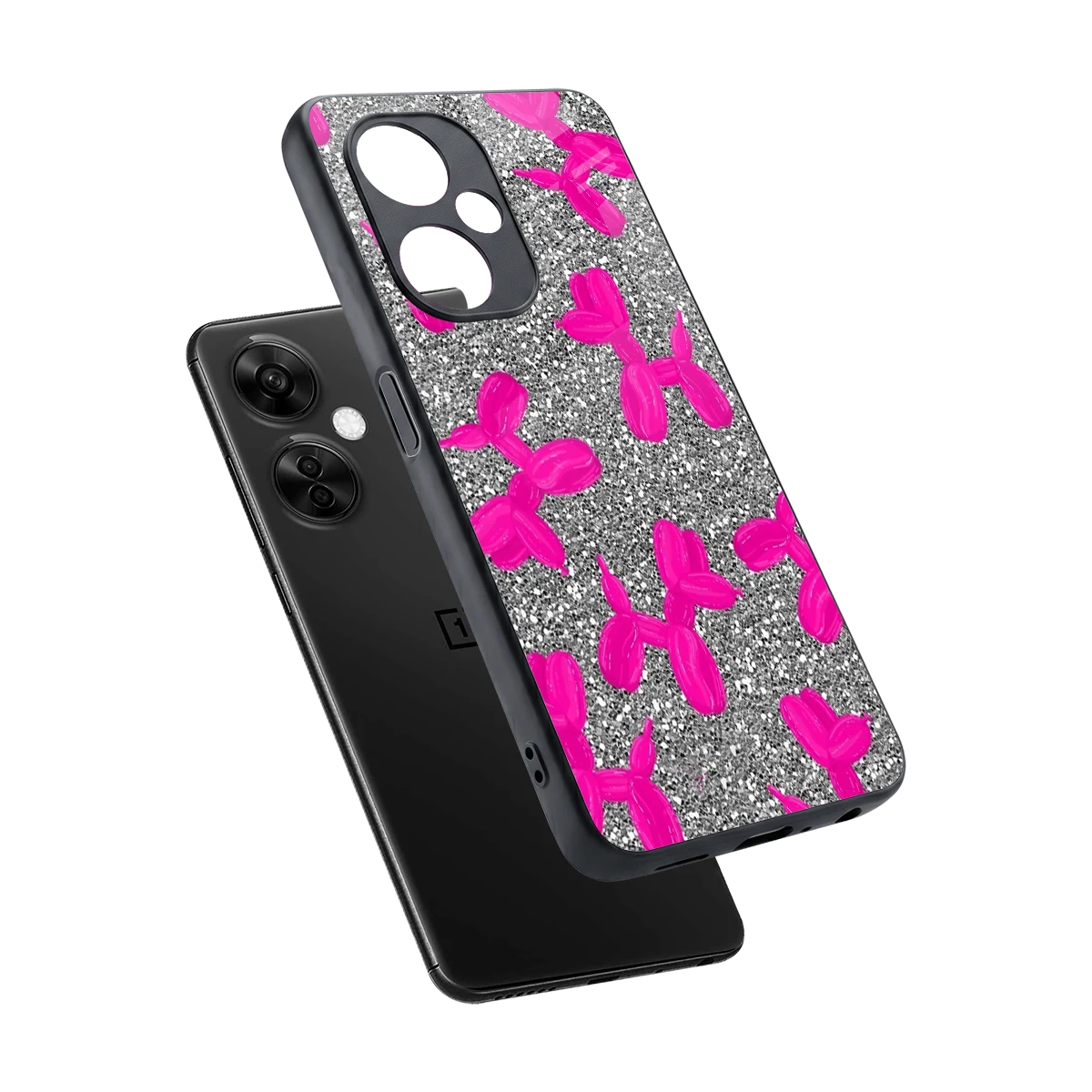 Glittery Ride sleek oneplus nord ce 3 lite cover with tempered glass back and TPU edges