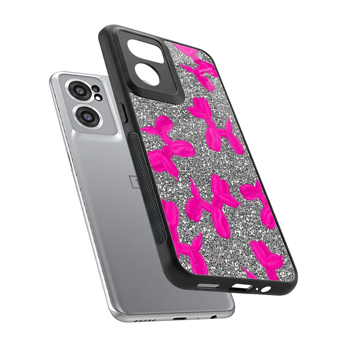 Glittery Ride sleek oneplus nord ce 2 cover with tempered glass back and TPU edges