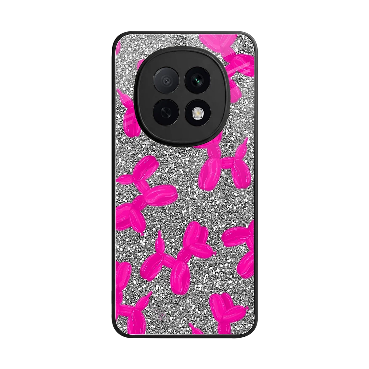 Glittery Ride back phone cover | glass case for oppo f29 pro 5g