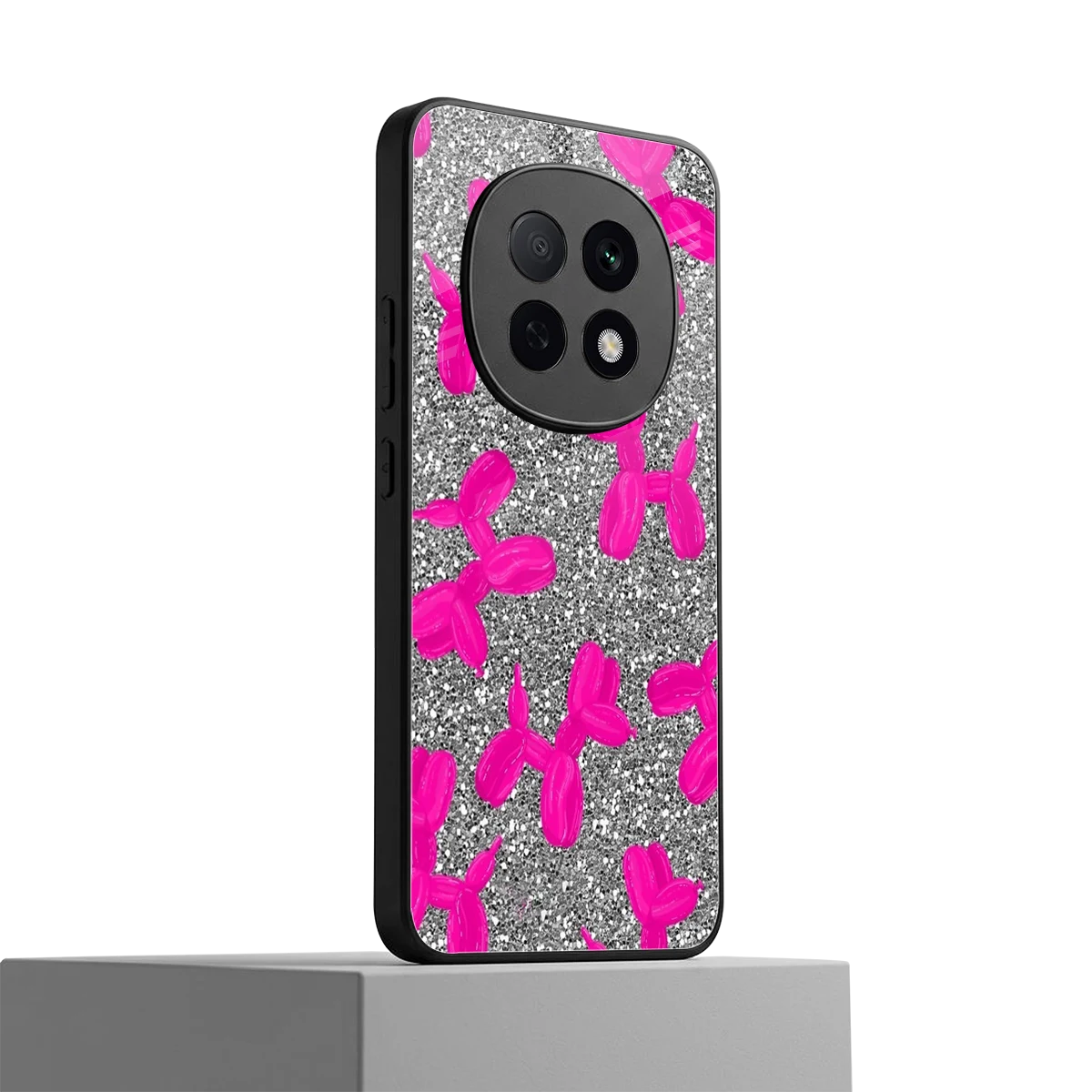 Glittery Ride oppo f29 pro 5g mobile cover | shockproof glass phone case