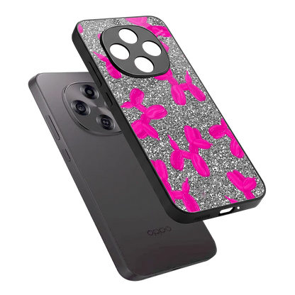 Glittery Ride sleek oppo f31 pro 5g cover with tempered glass back and TPU edges