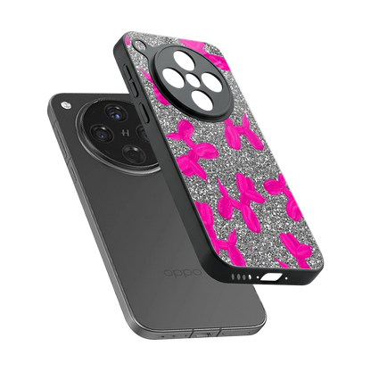 Glittery Ride sleek oppo find x8 cover with tempered glass back and TPU edges