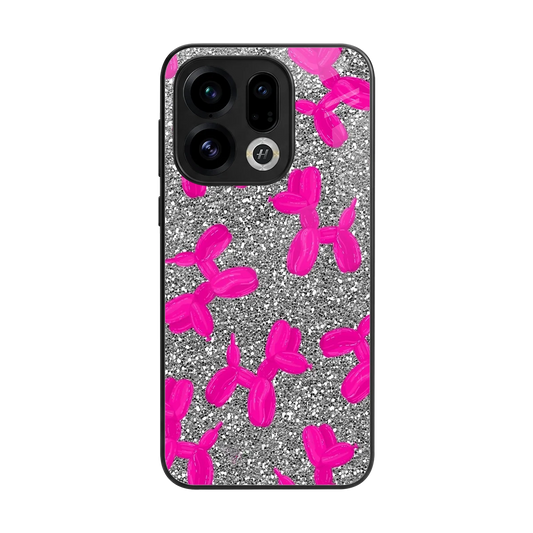 Glittery Ride back phone cover | glass case for oppo find x9