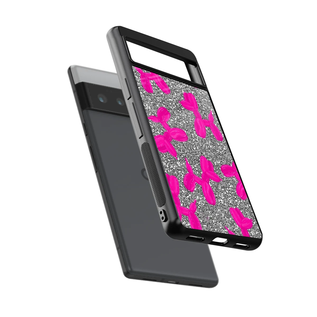 Glittery Ride sleek google pixel 6 pro cover with tempered glass back and TPU edges