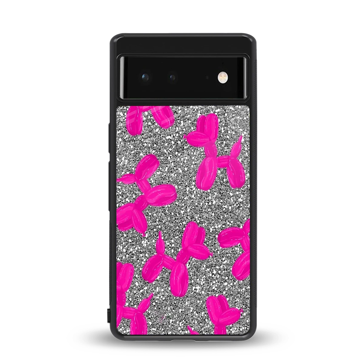 Glittery Ride back phone cover | glass case for google pixel 6