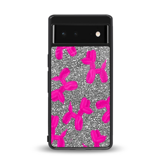 Glittery Ride back phone cover | glass case for google pixel 6