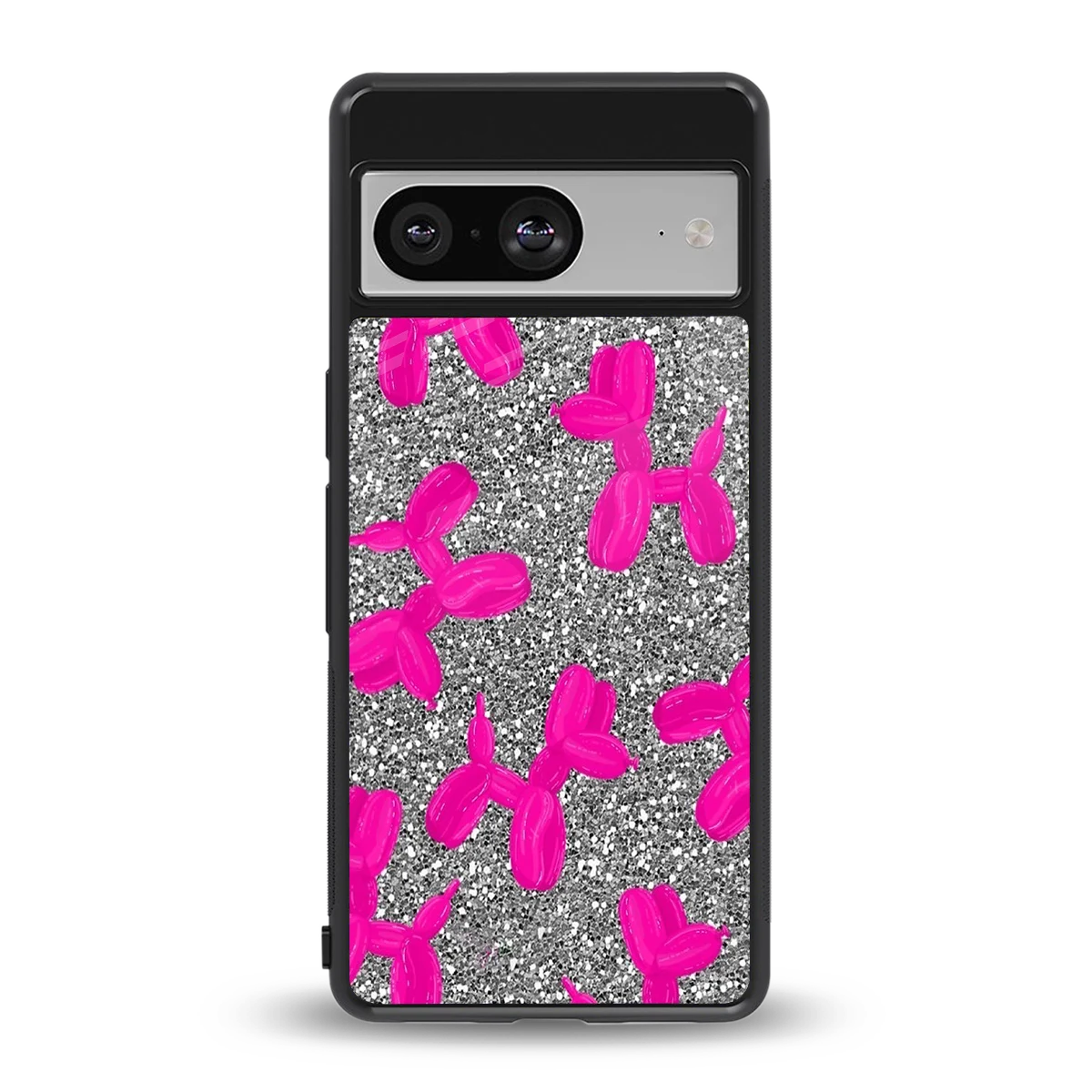 Glittery Ride back phone cover | glass case for google pixel 8