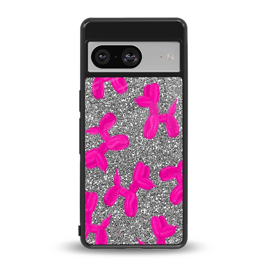 Glittery Ride back phone cover | glass case for google pixel 8
