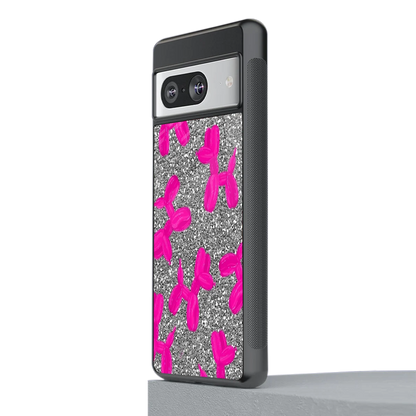Glittery Ride stylish phone case for google pixel 8 | glossy glass and slim fit
