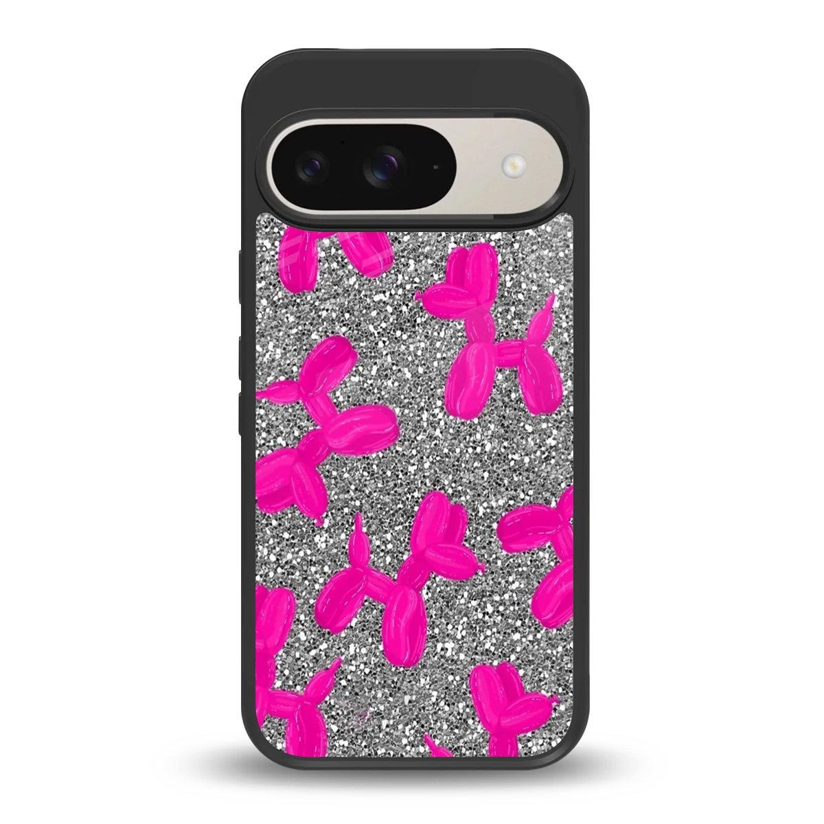 Glittery Ride back phone cover | glass case for google pixel 9