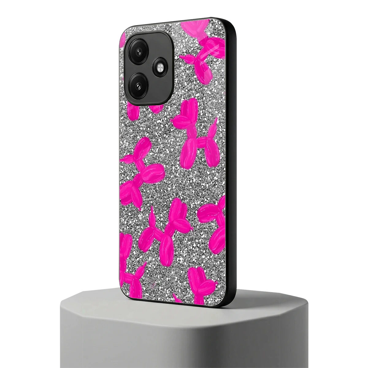 Glittery Ride redmi 12 5g mobile cover | shockproof glass phone case