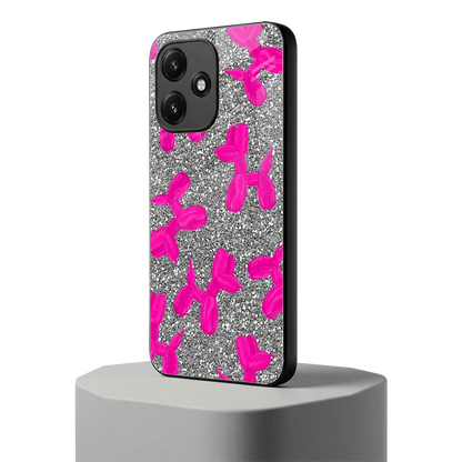 Glittery Ride redmi 12 5g mobile cover | shockproof glass phone case
