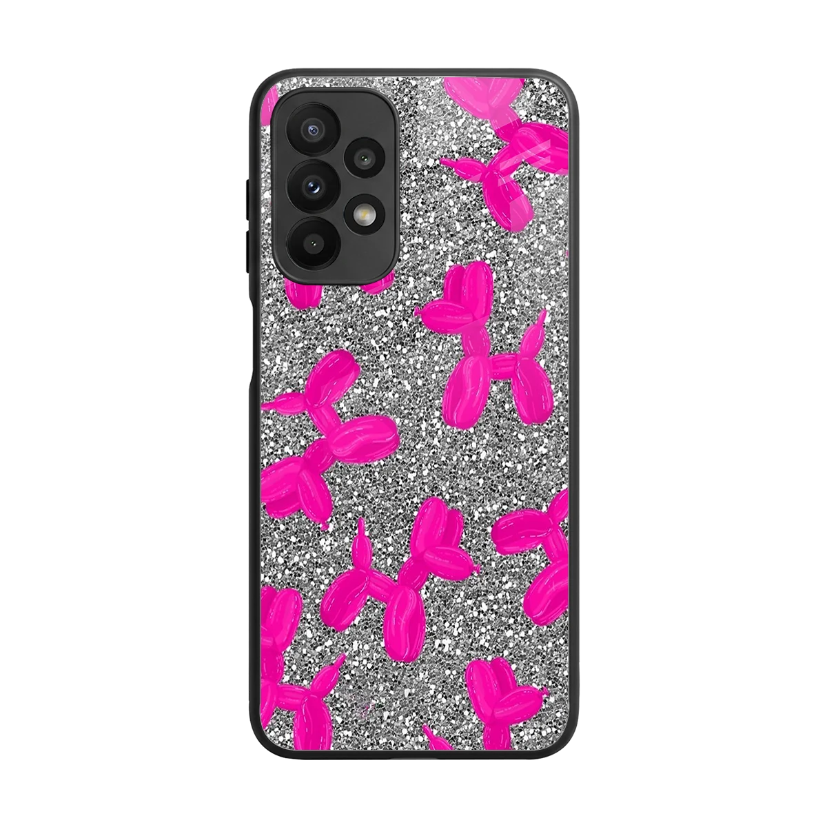Glittery Ride back phone cover | glass case for samsung galaxy a23