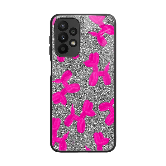 Glittery Ride back phone cover | glass case for samsung galaxy a23