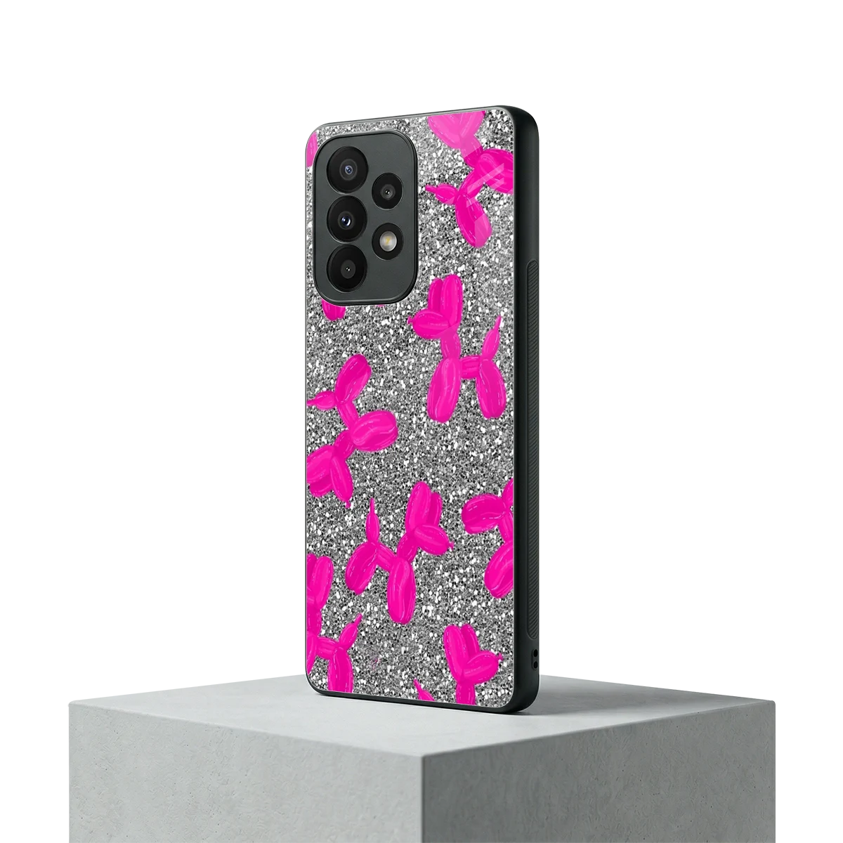 Glittery Ride samsung galaxy a23 mobile cover | shockproof glass phone case