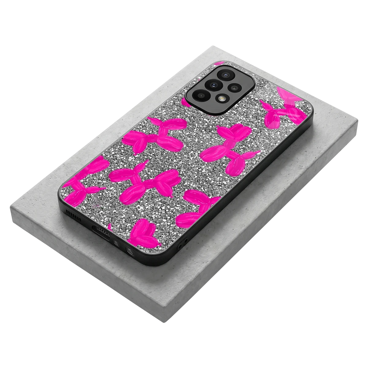 Glittery Ride stylish phone case for samsung galaxy a23 | glossy glass and slim fit