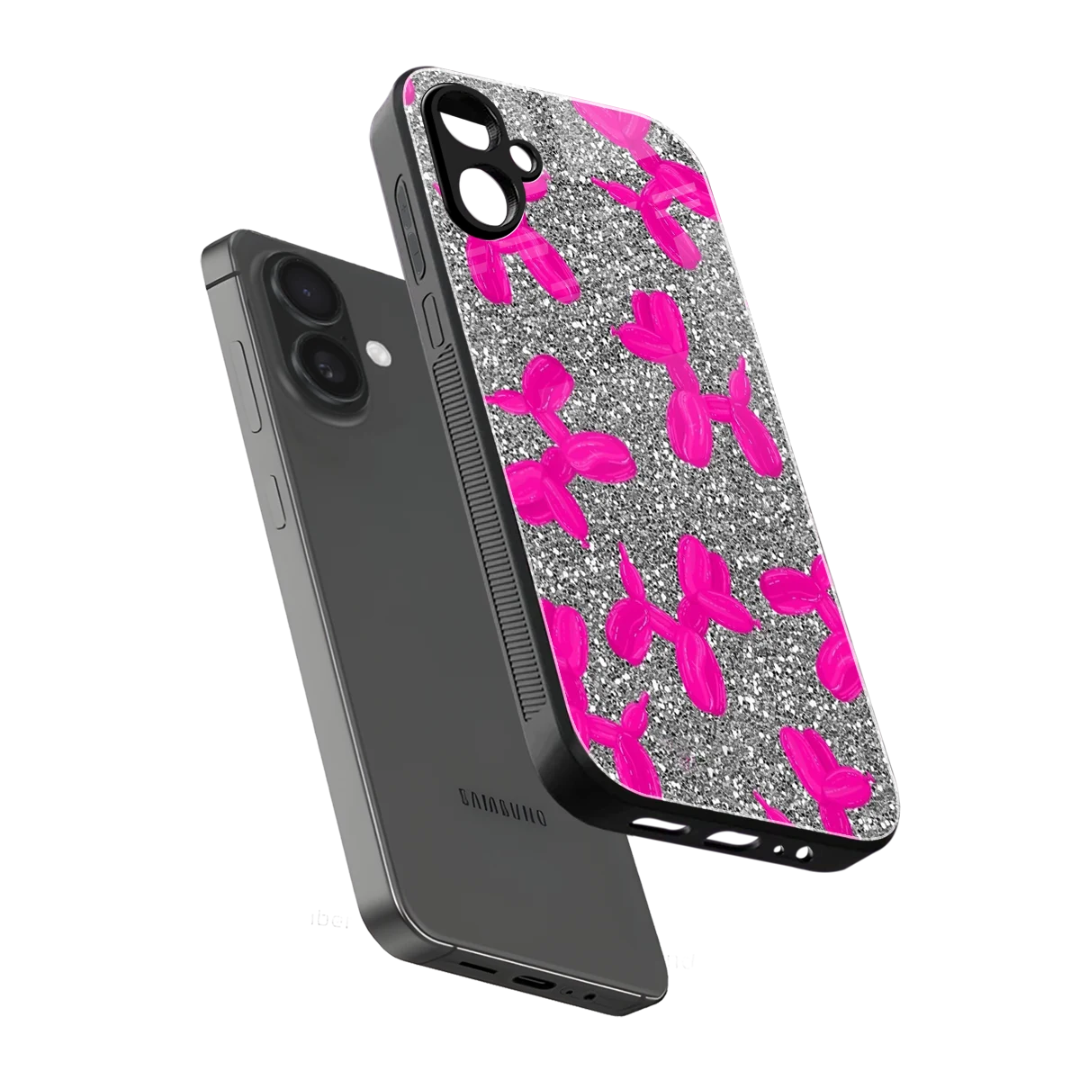 Glittery Ride sleek samsung galaxy a06 5g cover with tempered glass back and TPU edges