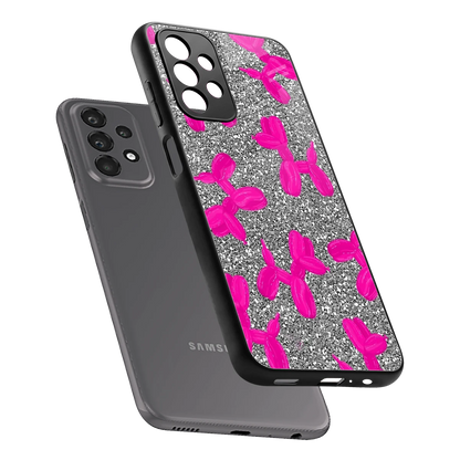 Glittery Ride sleek samsung galaxy a23 cover with tempered glass back and TPU edges