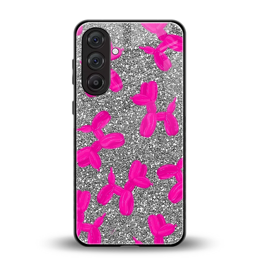 Glittery Ride back phone cover | glass case for samsung galaxy m36 5g