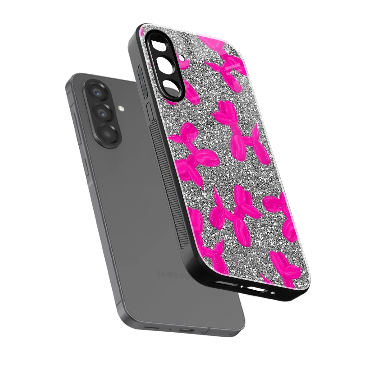 Glittery Ride sleek samsung galaxy a37 5g cover with tempered glass back and TPU edges