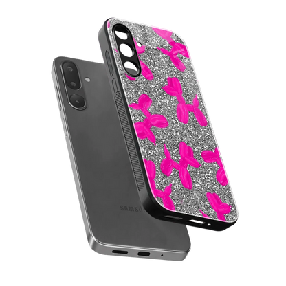 Glittery Ride sleek samsung galaxy m36 5g cover with tempered glass back and TPU edges