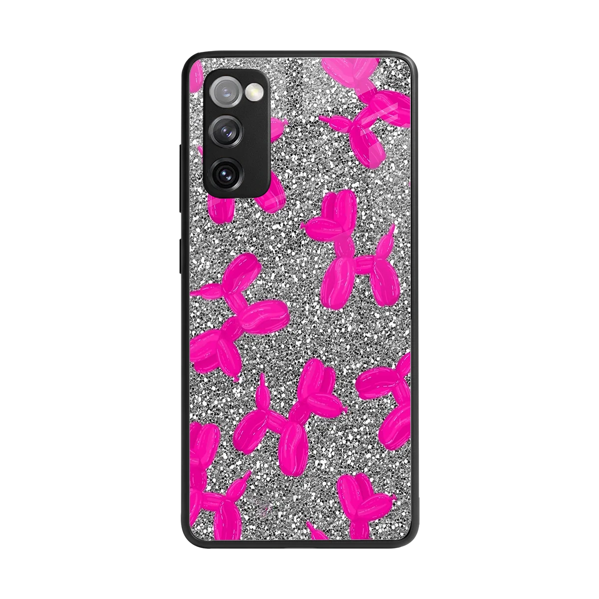 Glittery Ride back phone cover | glass case for samsung galaxy s20 fe