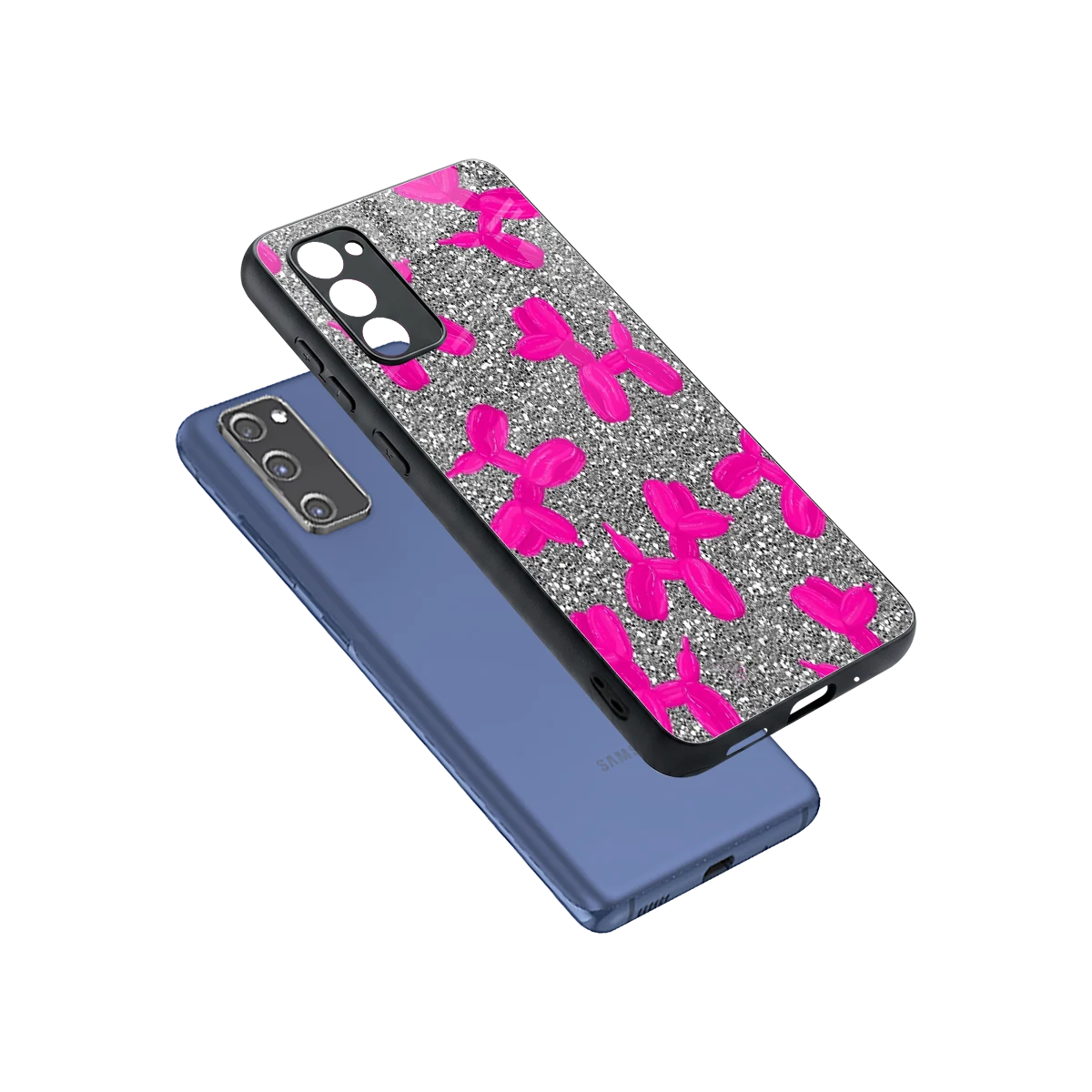 Glittery Ride sleek samsung galaxy s20 fe cover with tempered glass back and TPU edges
