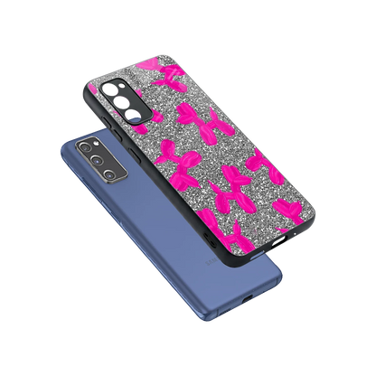 Glittery Ride sleek samsung galaxy s20 fe cover with tempered glass back and TPU edges