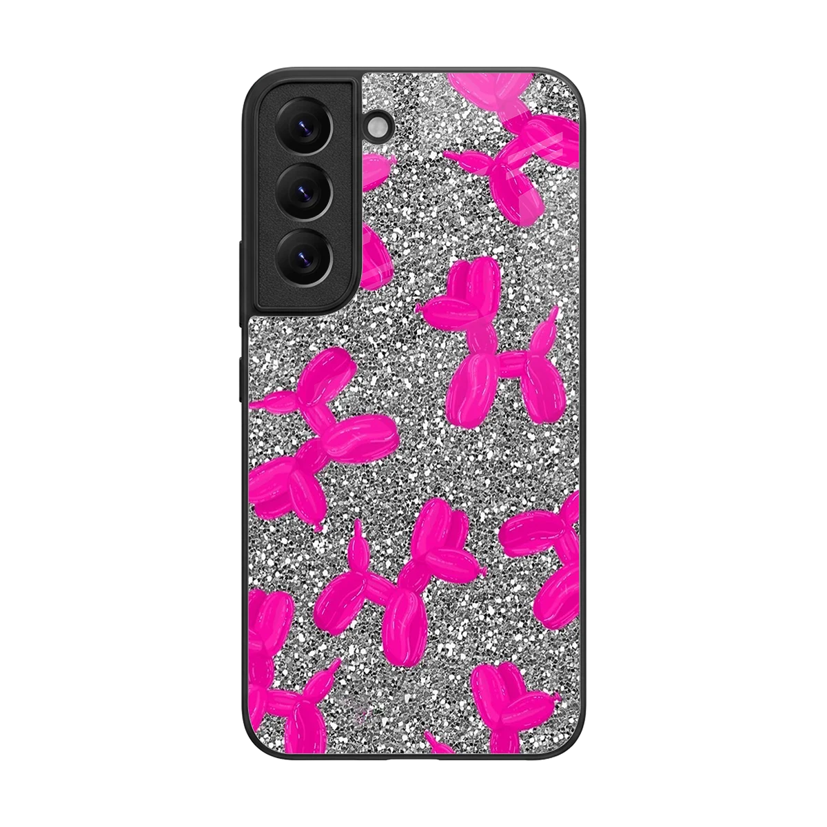 Glittery Ride back phone cover | glass case for samsung galaxy s22