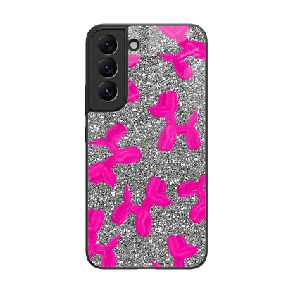 Glittery Ride back phone cover | glass case for samsung galaxy s22