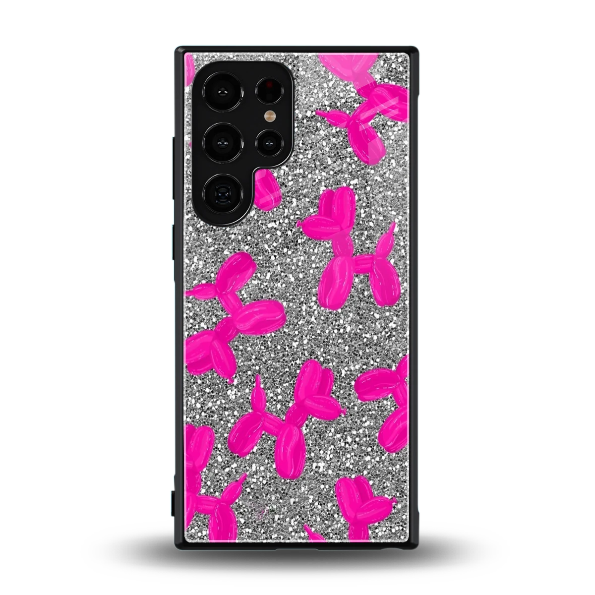 Glittery Ride back phone cover | glass case for samsung galaxy s23 ultra