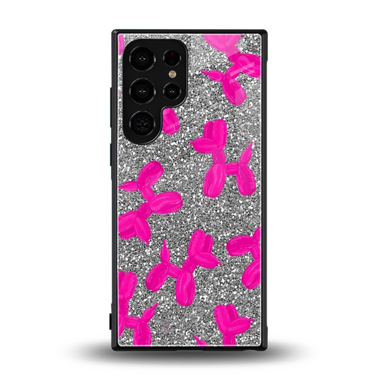 Glittery Ride back phone cover | glass case for samsung galaxy s23 ultra