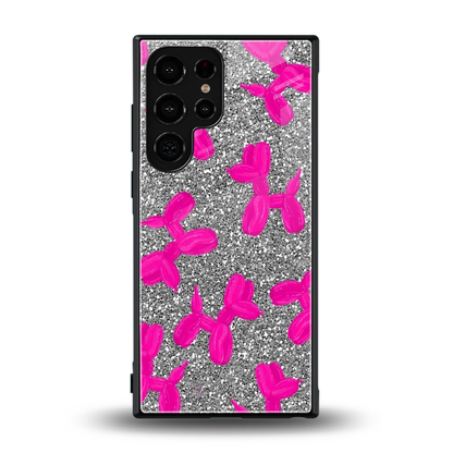 Glittery Ride back phone cover | glass case for samsung galaxy s24 ultra