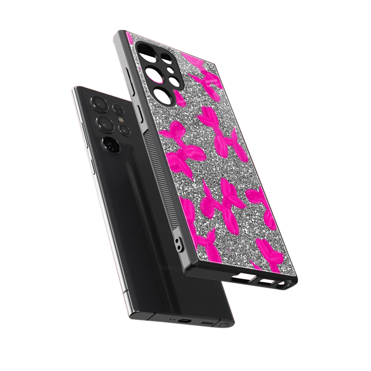 Glittery Ride sleek samsung galaxy s24 ultra cover with tempered glass back and TPU edges
