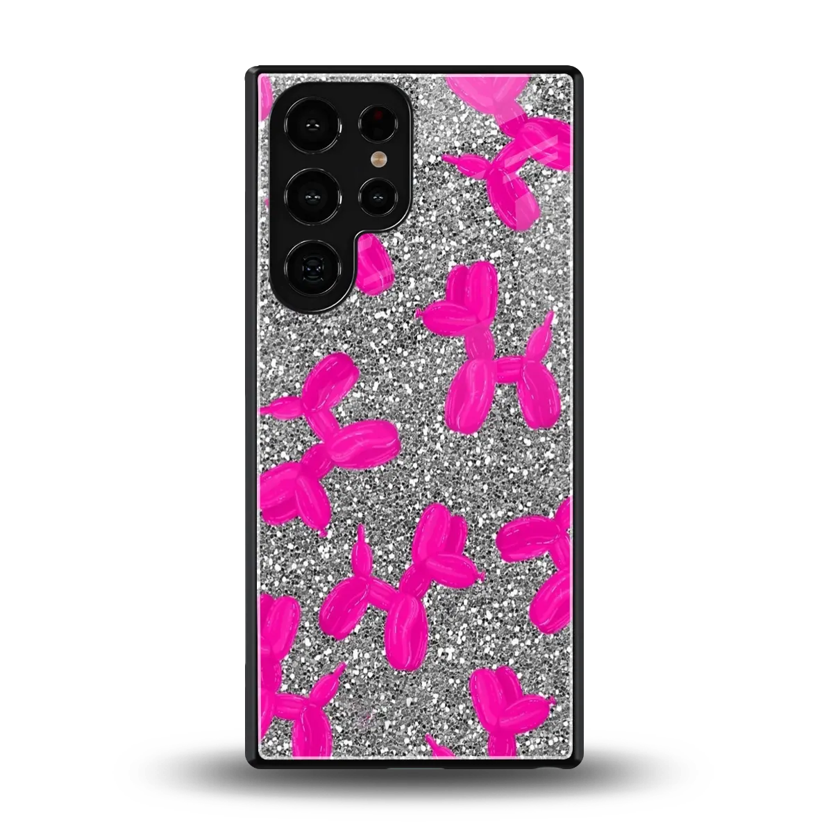 Glittery Ride back phone cover | glass case for samsung galaxy s25 ultra
