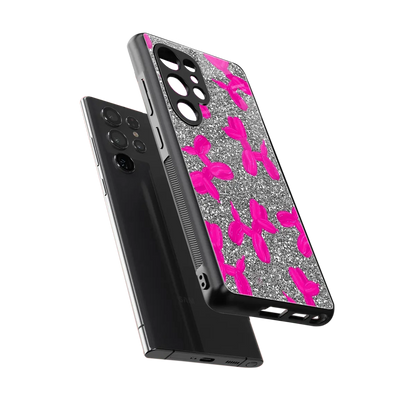Glittery Ride sleek samsung galaxy s25 ultra cover with tempered glass back and TPU edges