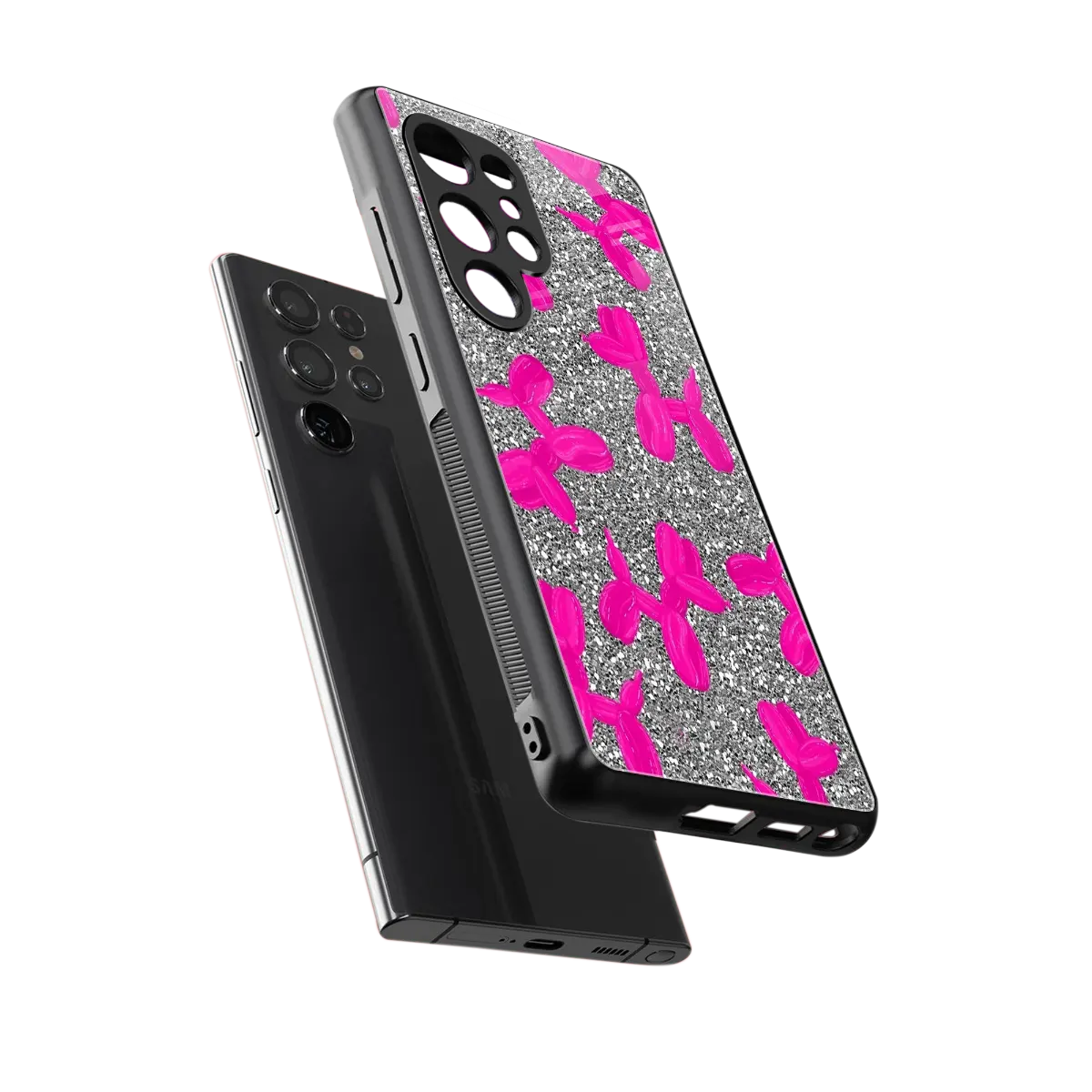Glittery Ride sleek samsung galaxy s26 ultra cover with tempered glass back and TPU edges