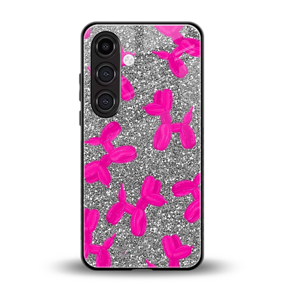 Glittery Ride back phone cover | glass case for samsung galaxy s24
