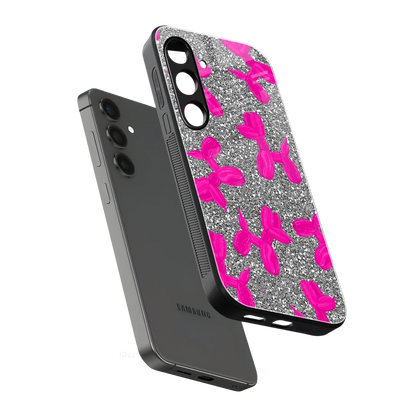 Glittery Ride sleek samsung galaxy s24 cover with tempered glass back and TPU edges