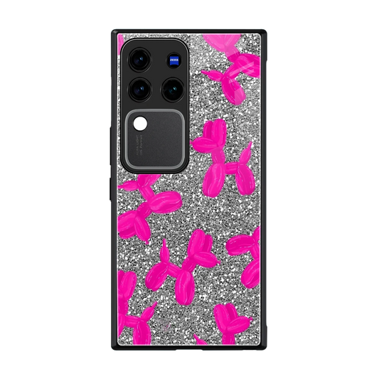 Glittery Ride back phone cover | glass case forvivo v30 pro