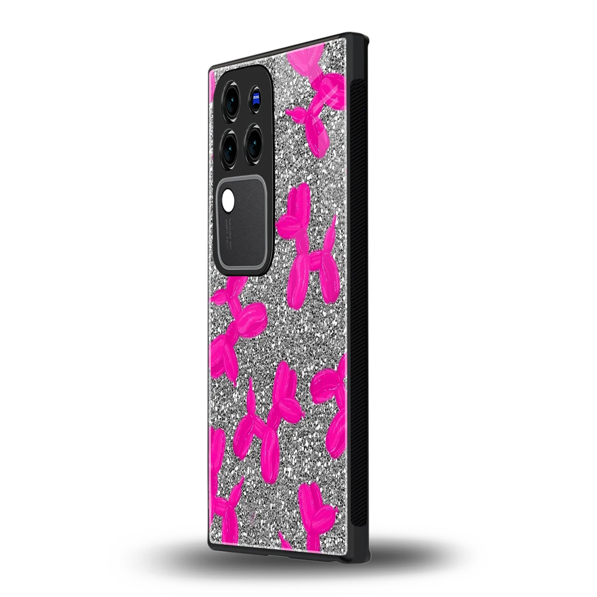 Glittery Ridevivo v30 pro mobile cover | shockproof glass phone case